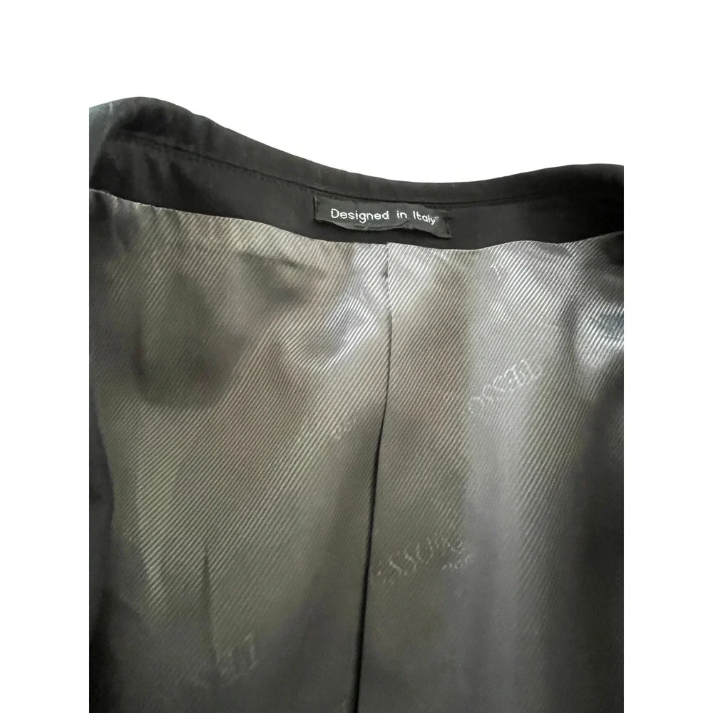 Tessori Uomo Mens 42S Black 100% Wool‎ Tuxedo Blazer Tailored In Italy Luxury
